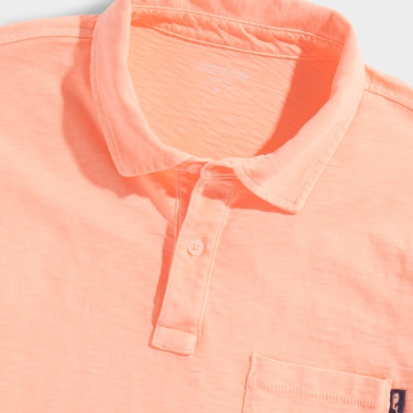 Vineyard Vines Surf Side Pocket Polo 'Papaya Passion' 1G011053-0771 - Picture 2 of 4